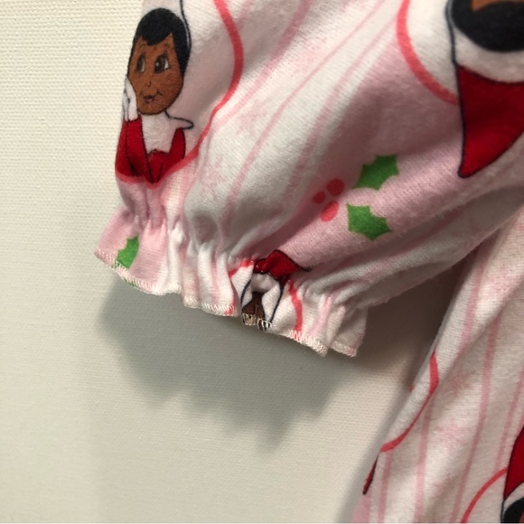 The Elf on the Shelf Girls Christmas Nightgown Size 4 New Pastel Pink & White - Picture 7 of 16
